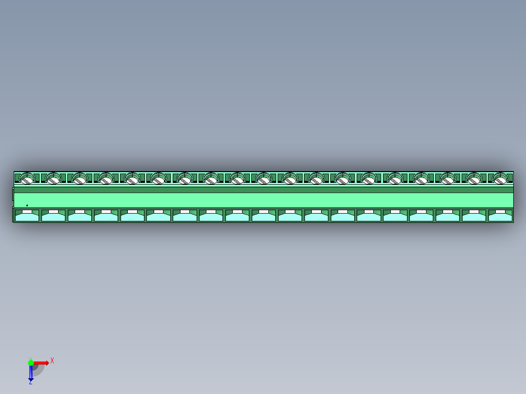 DEGSON DG636 系列 6.357.629.52mm 接线端子-DG636S-9.52-19P-14-00AH俯视图