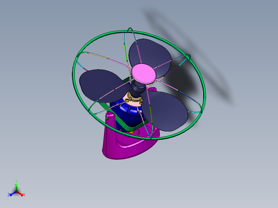 天花吊顶楼顶360度旋转摇头扇