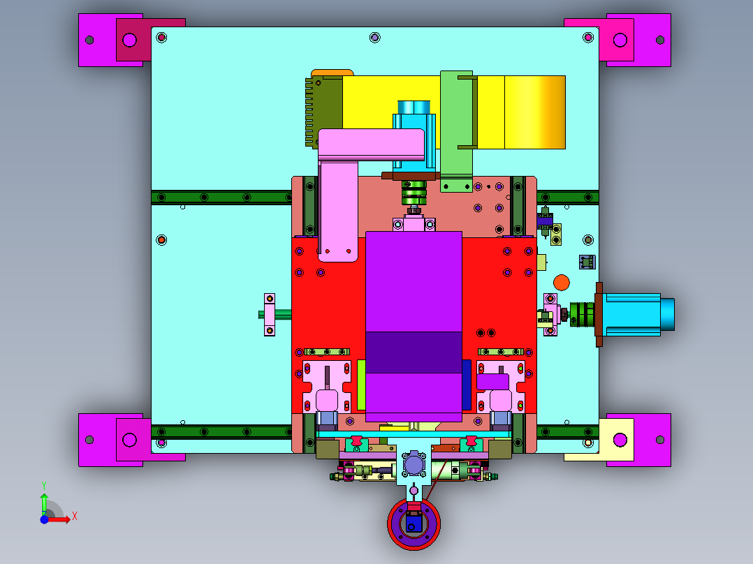 左右前后移动热压焊机前视图