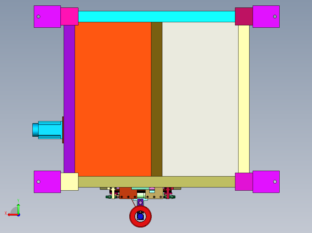 左右前后移动热压焊机后视图