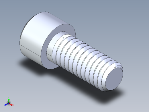 粗螺纹 SHCS 螺钉-SHCS 0.315x18x0.75.STEP