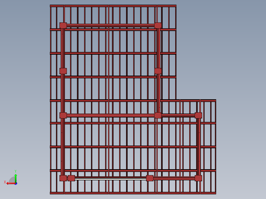 钢结构房A型后视图