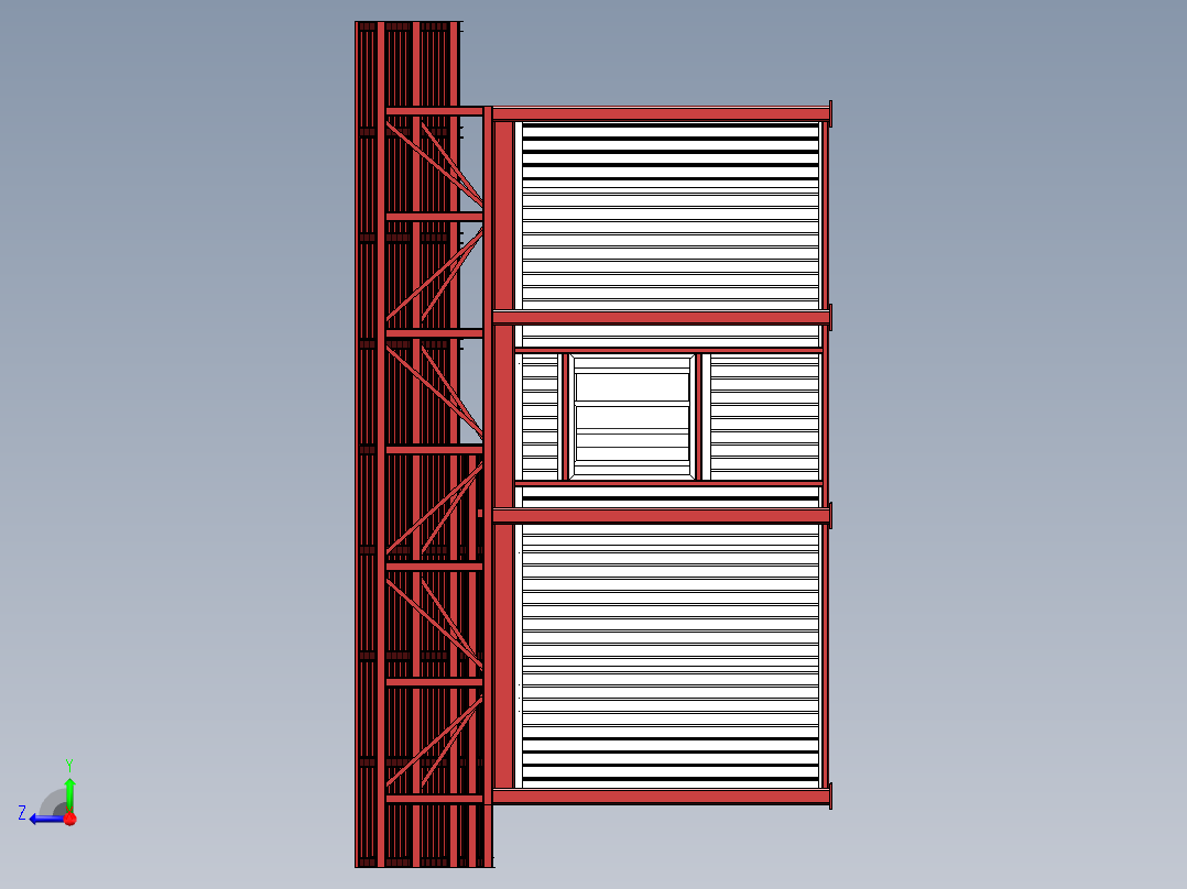 钢结构房A型右视图