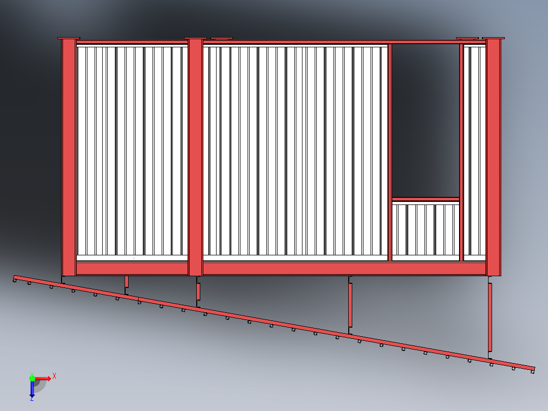 钢结构房A型俯视图