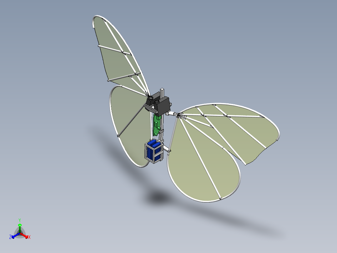 仿生蝴蝶正等轴测图