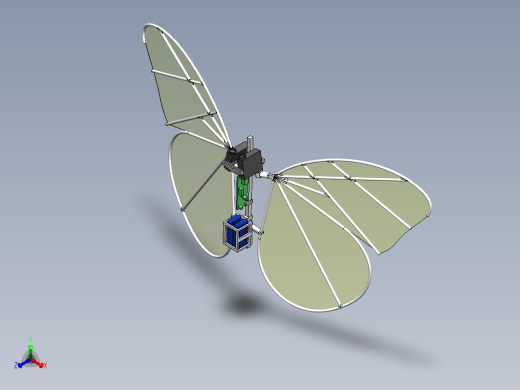 仿生蝴蝶正等轴测缩略图