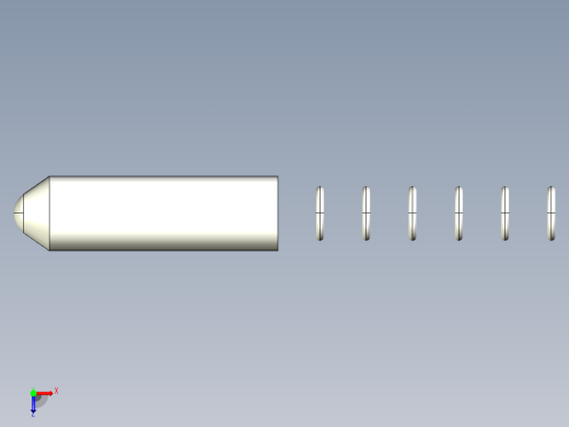 定位柱(B) 2210-3D多系列多零件图纸模型俯视缩略图
