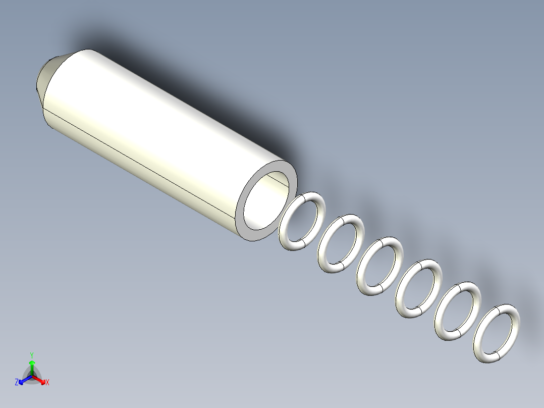 定位柱(B) 2210-3D多系列多零件图纸模型正等轴测图