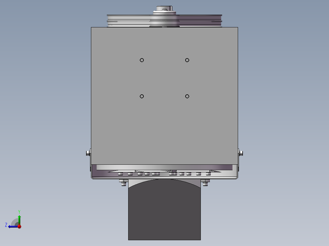土豆切片机设计资料含三维SW二维说明书右视图