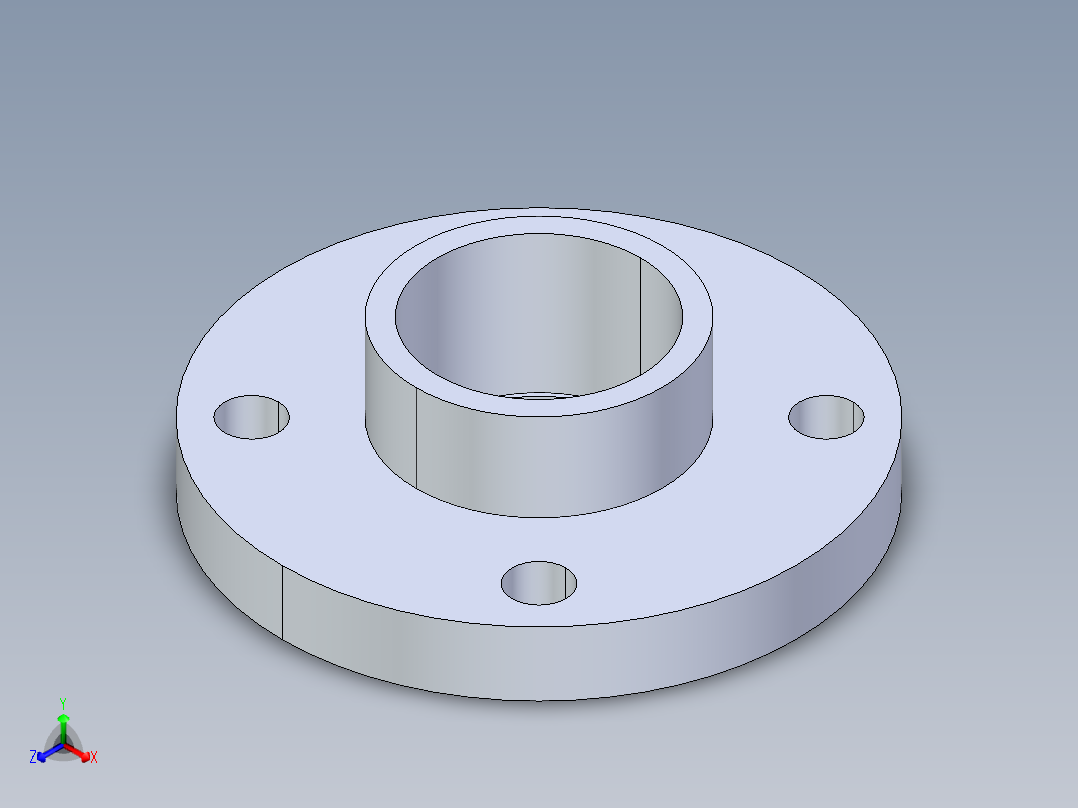 聚氯乙烯配件23-Sch80_Flange One-Piece_SOC_851-020_2in正等轴测图