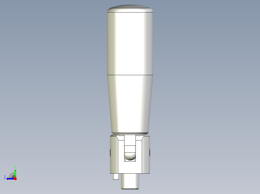 把手(折疊迴轉)IR.302、IR.302-INOX-3D多系列多零件图纸模型右视图
