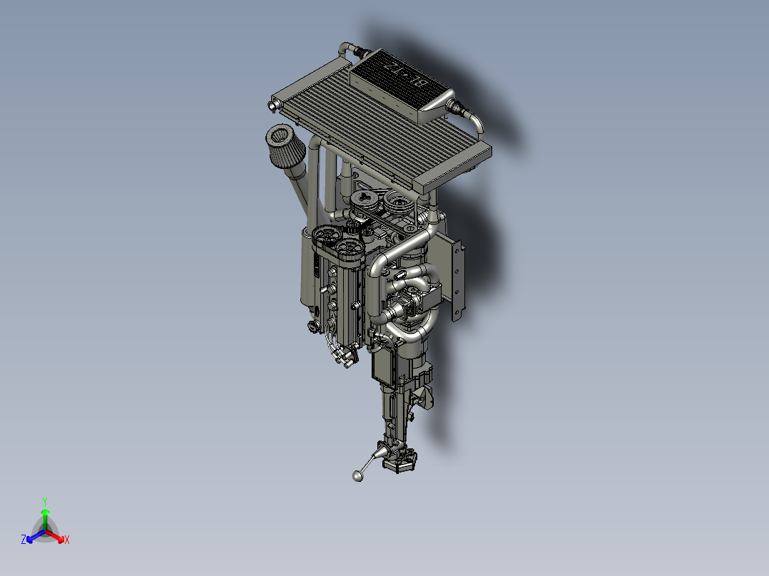 散热器正等轴测图