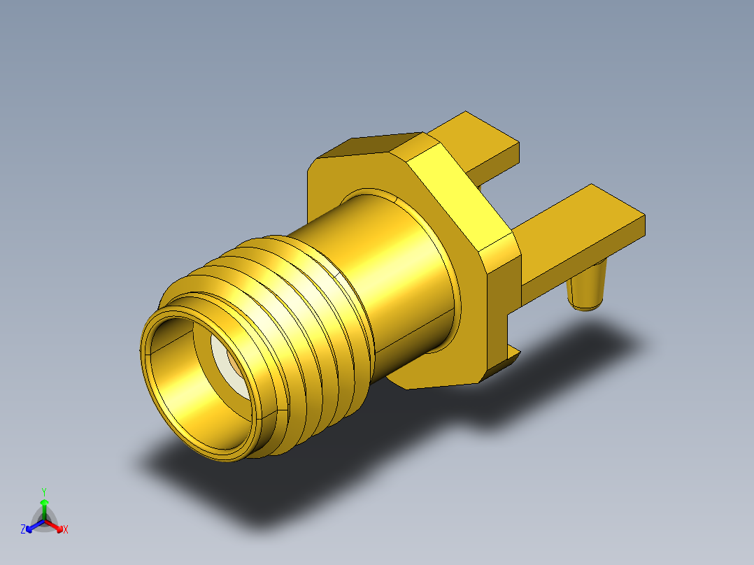 92mm母端PCB锁边连接器2支脚