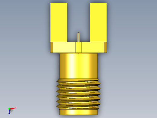 92mm母端PCB锁边连接器2支脚俯视缩略图
