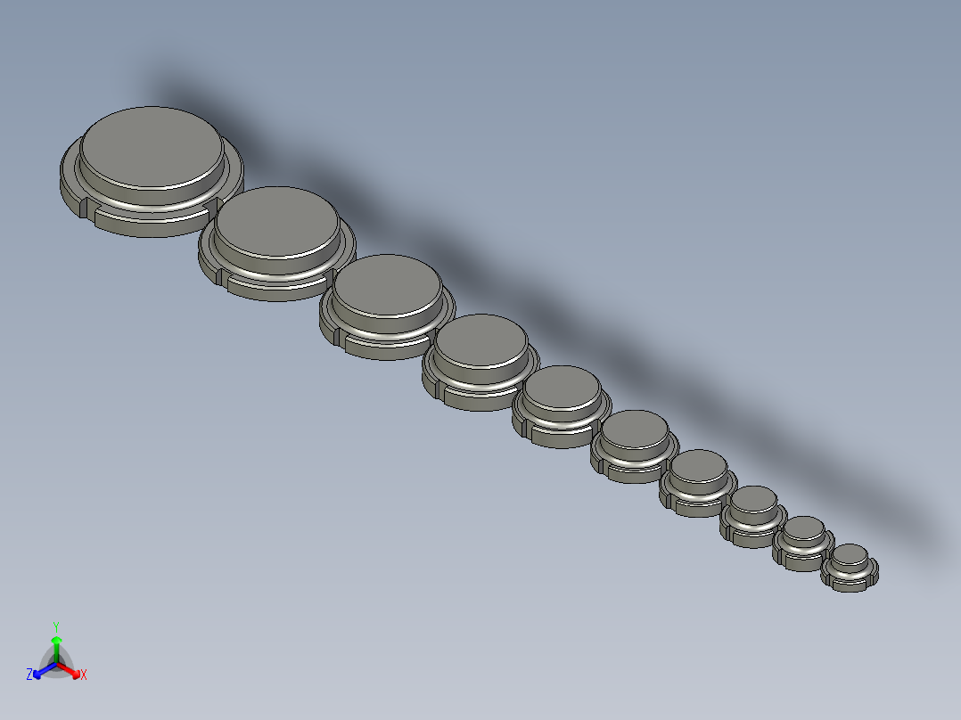 圆形盲螺母 GOST 12203-66主视图