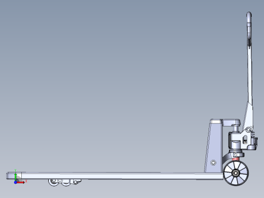 液压搬运车三维及仿真（手动叉车、地牛）前视缩略图