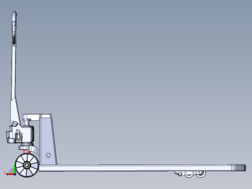 液压搬运车三维及仿真（手动叉车、地牛）后视缩略图