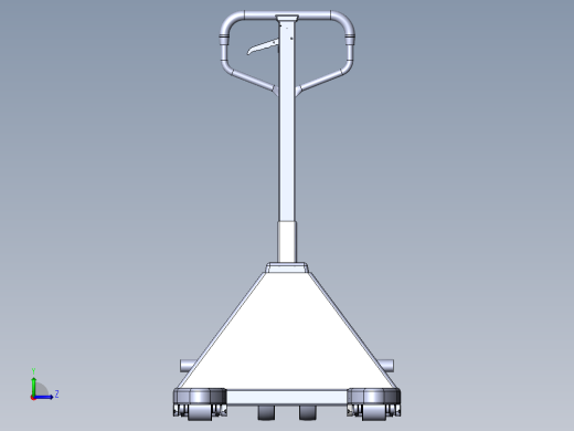 液压搬运车三维及仿真（手动叉车、地牛）左视缩略图