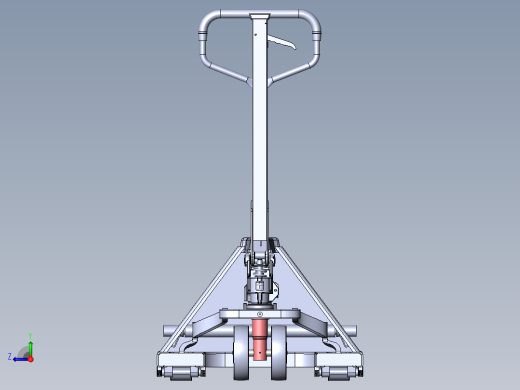 液压搬运车三维及仿真（手动叉车、地牛）右视缩略图