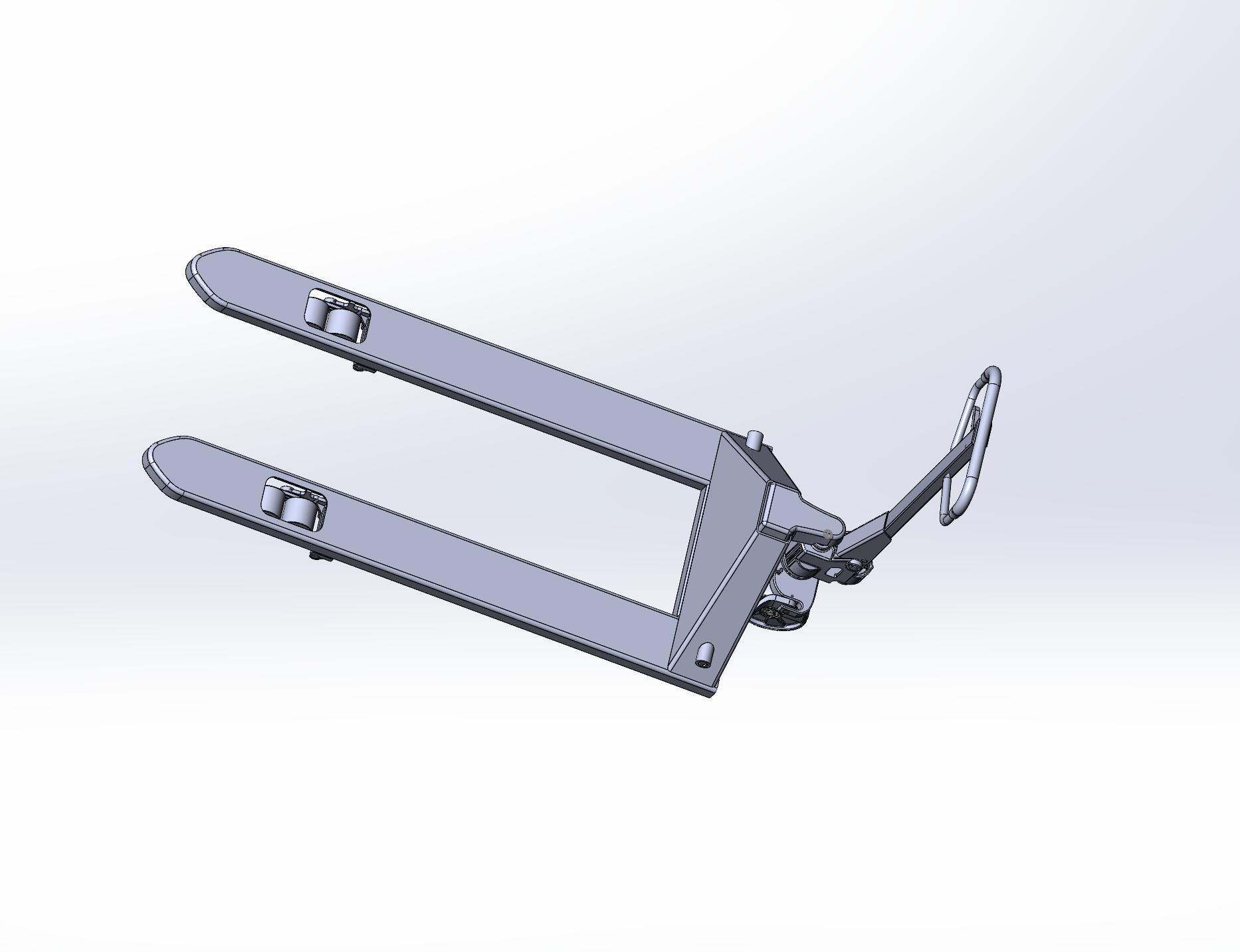 液压搬运车三维及仿真（手动叉车、地牛）