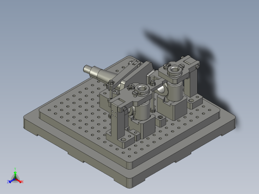 JX389-转向节内孔车组合夹具设计及分析【含三维和cad】正等轴测缩略图