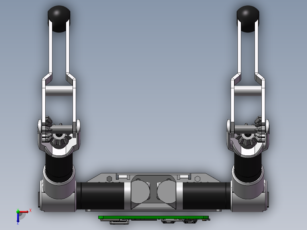 小型四足机器狗俯视图