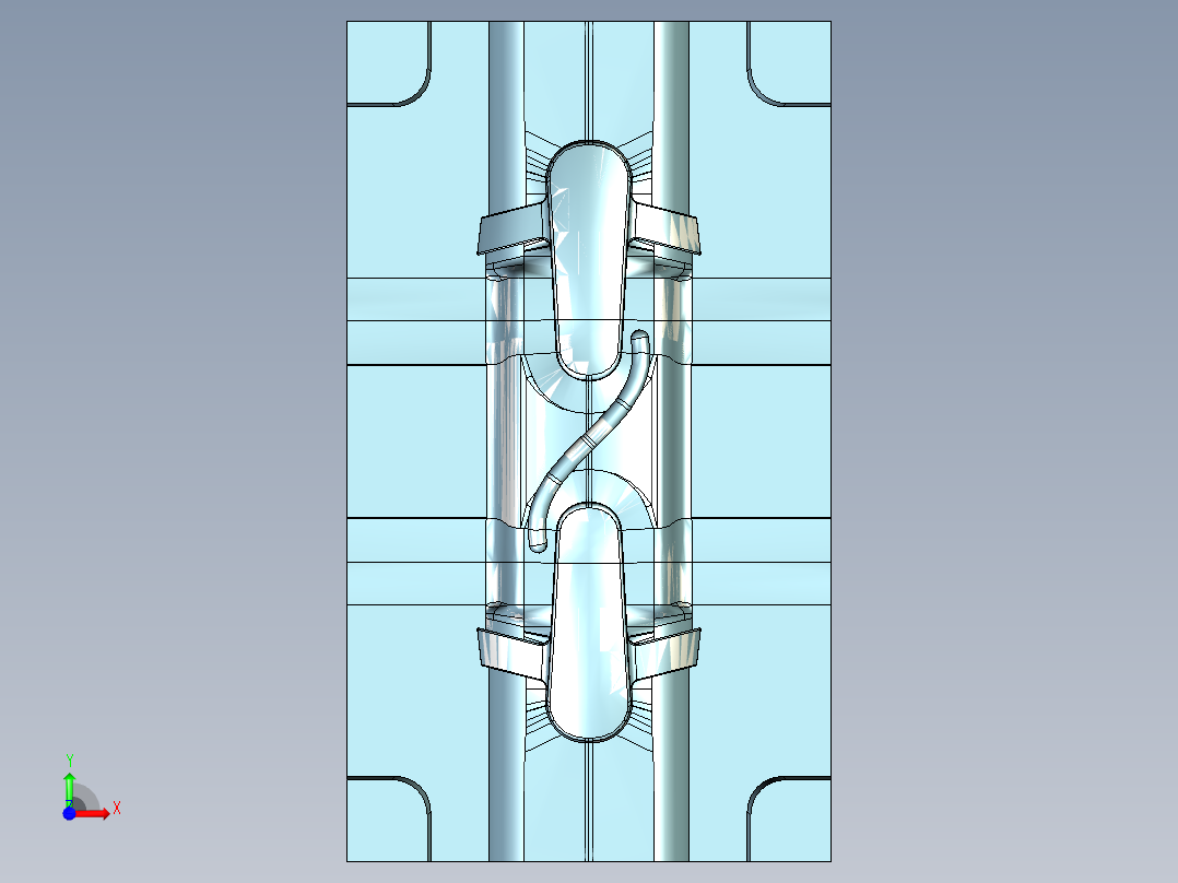 剩余铣UG程序编程刀路-前视图