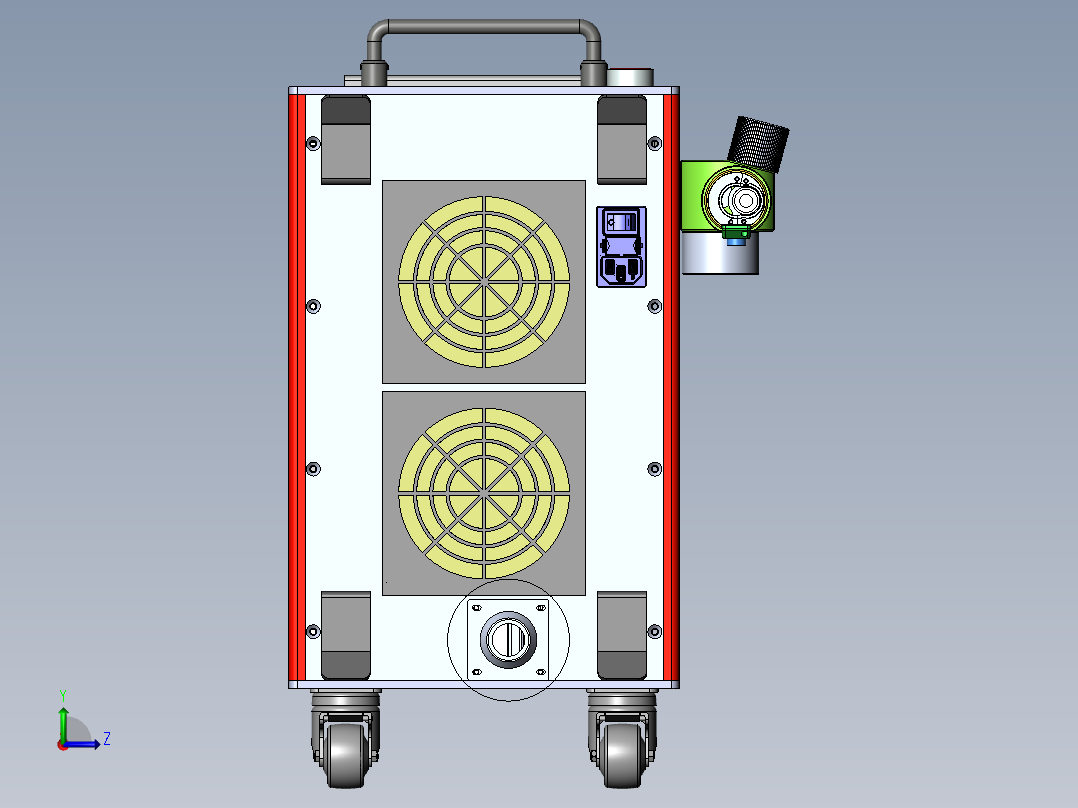 200W脉冲激光清洗机sw18可编辑左视图