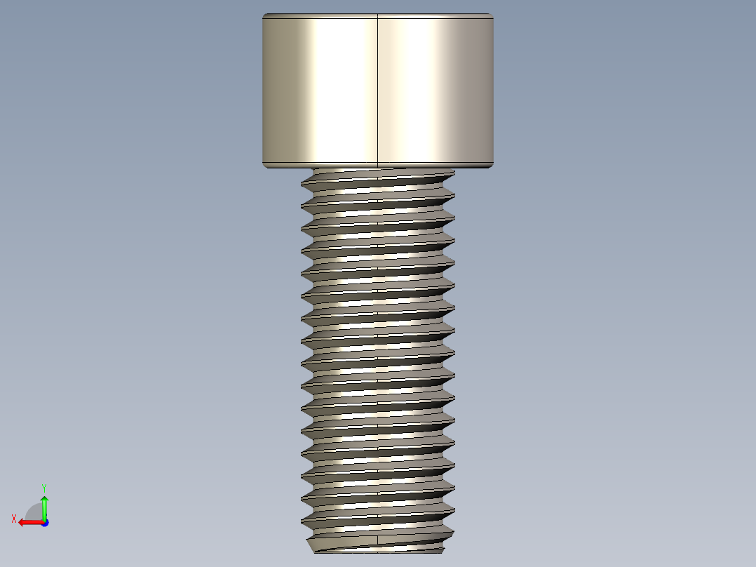 Screw_DIN_912_M12x30F_A2.STEP公制内六角螺钉后视图