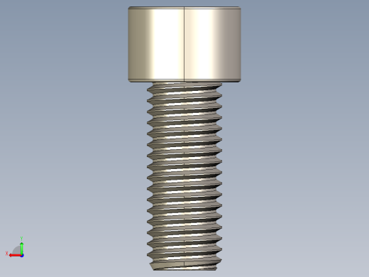 Screw_DIN_912_M12x30F_A2.STEP公制内六角螺钉后视缩略图
