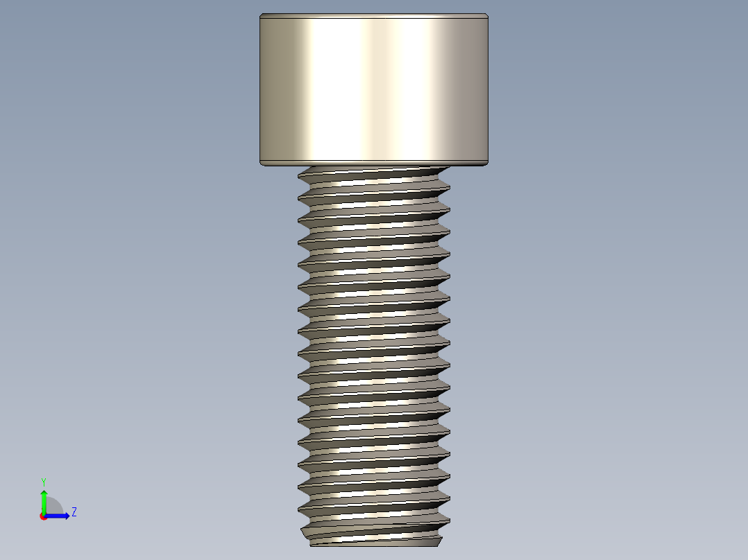 Screw_DIN_912_M12x30F_A2.STEP公制内六角螺钉左视图