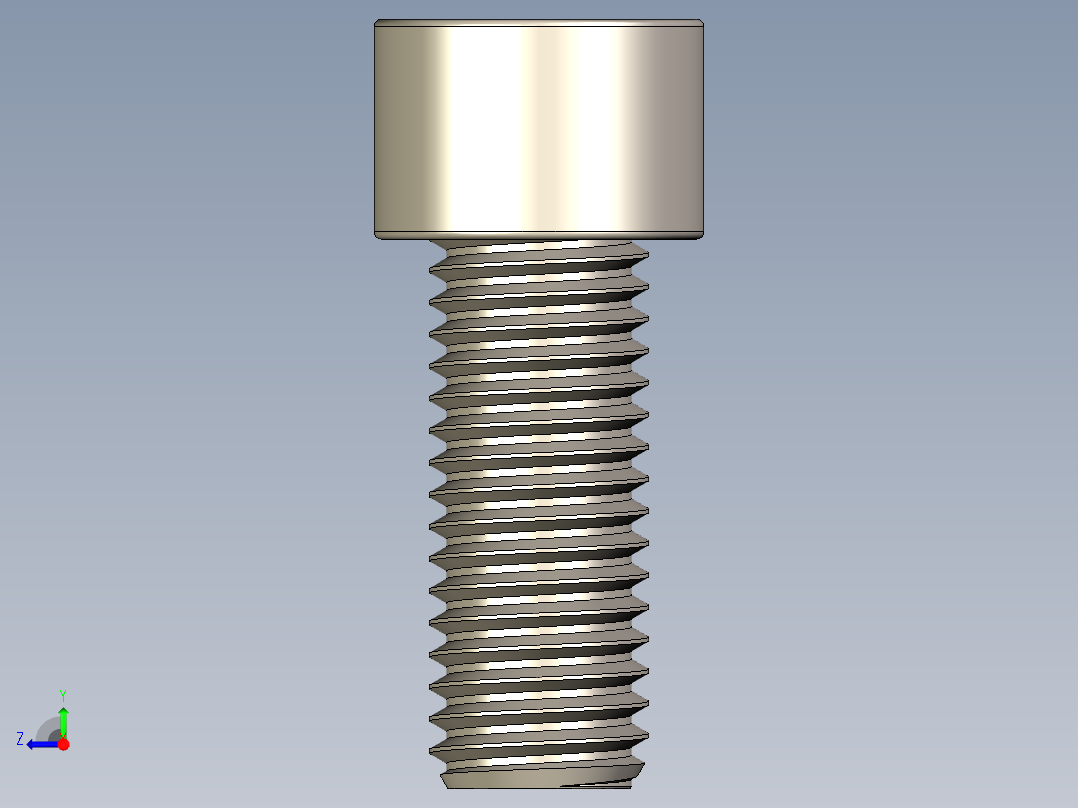 Screw_DIN_912_M12x30F_A2.STEP公制内六角螺钉右视图