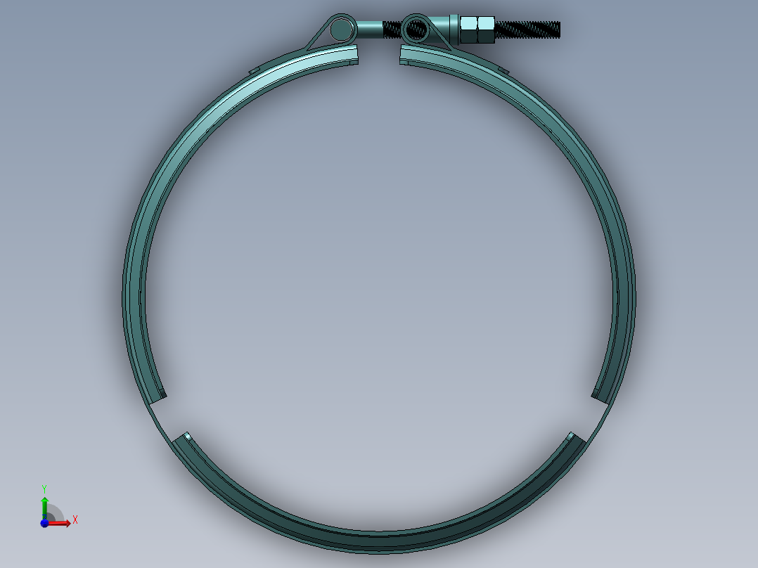 φ227双备卡箍前视图