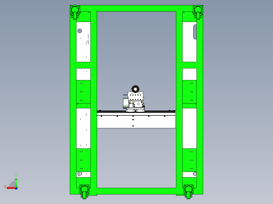 移动式三轴机械臂视觉检测设备设计后视图