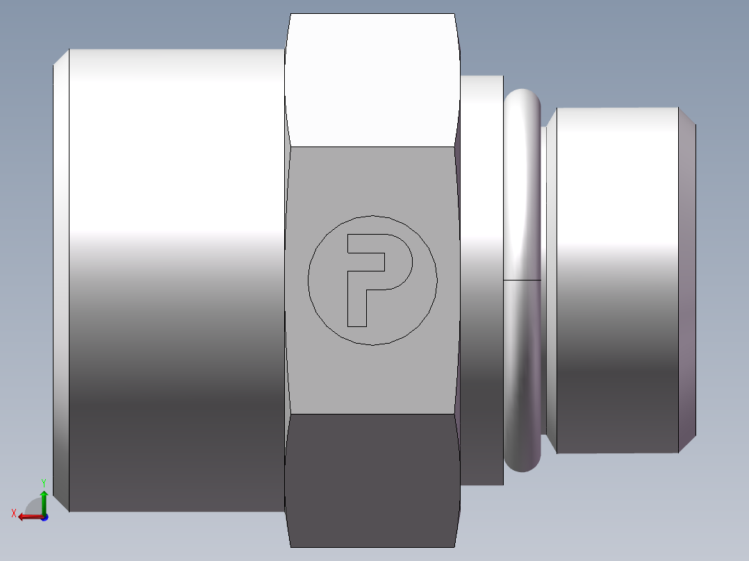 美制O圈密封接头、1DO-36-12后视图