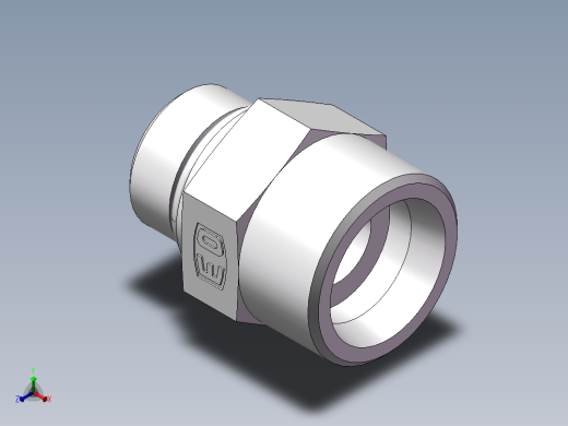 美制O圈密封接头、1DO-36-12正等轴测缩略图
