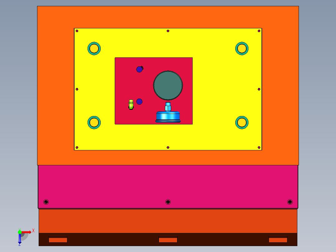 音箱网布热压机俯视图