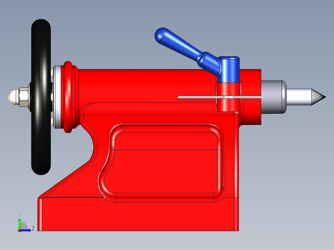 B2005127-车床尾座左视图