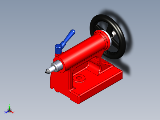 B2005127-车床尾座正等轴测缩略图
