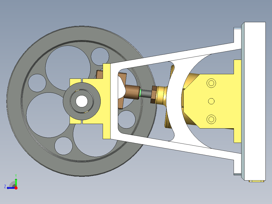 蒸汽机steam-engine-141832-模型格式为 stp右视图