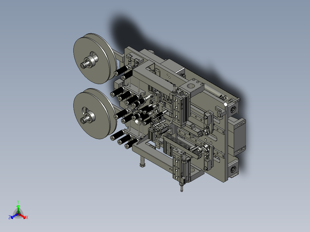 YWP200K4-20-01A-00贴胶组件正等轴测图