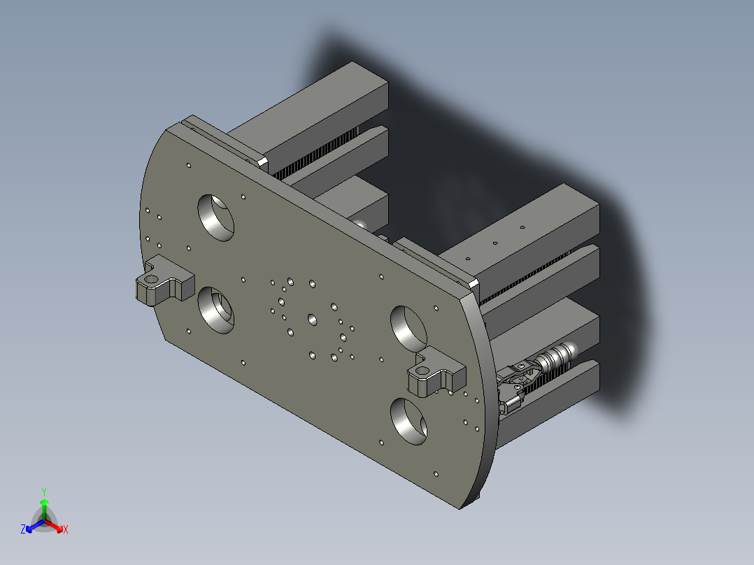 转接片弹夹组件0正等轴测图