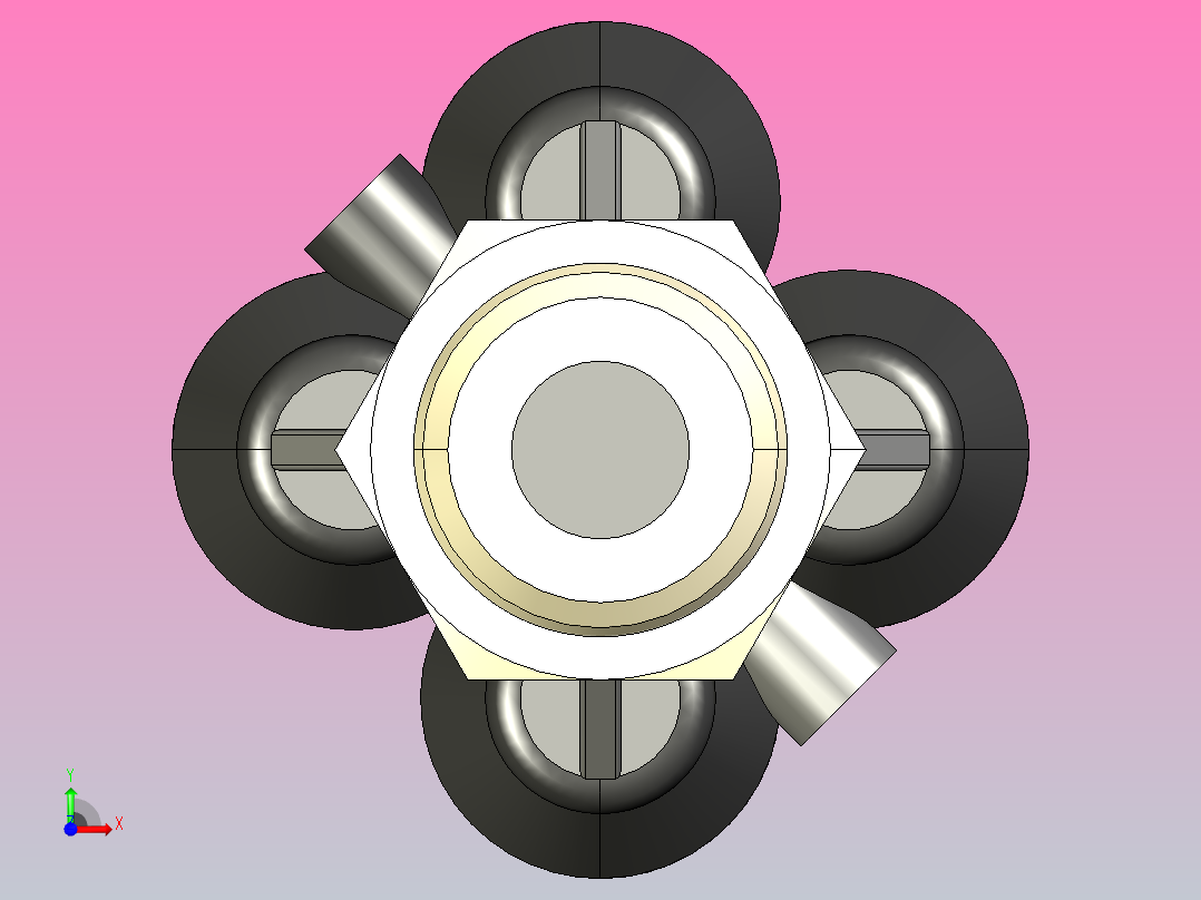 PXT-G Y型螺纹五通-G螺纹[PXT06-G02] (2)前视图