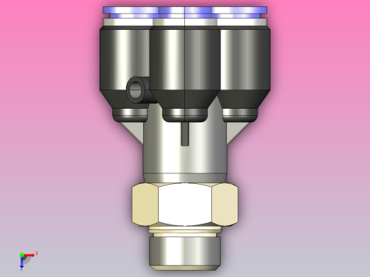 PXT-G Y型螺纹五通-G螺纹[PXT06-G02] (2)俯视缩略图