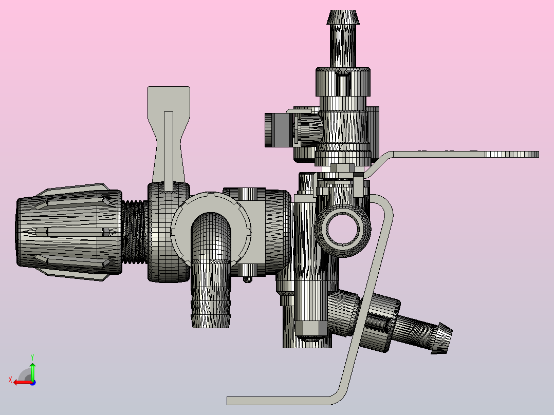 调压阀减压阀后视图