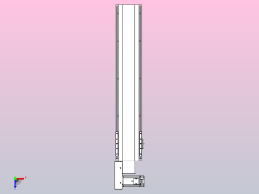 皮带直线轴半封闭可选导轨TPA-HNB-140D-120-L600-ML-C-P40-N3俯视缩略图