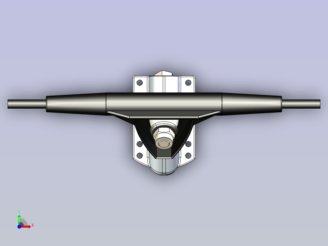 滑板桥悬架前视图