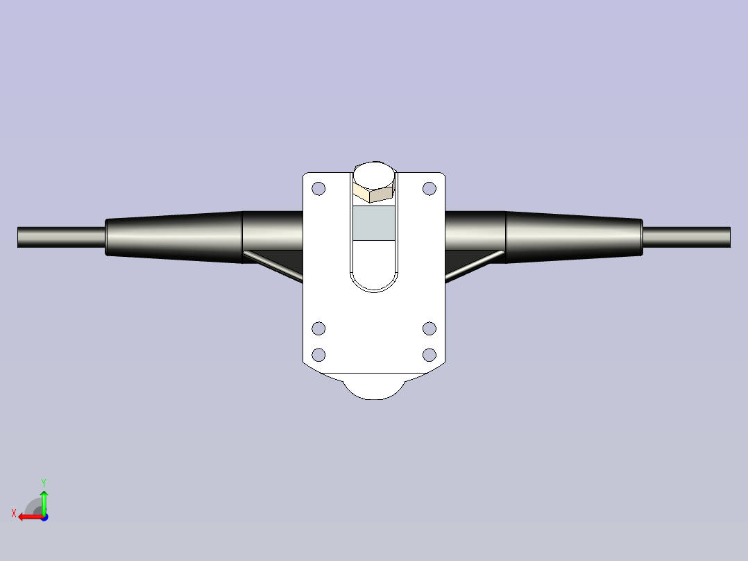 滑板桥悬架后视图
