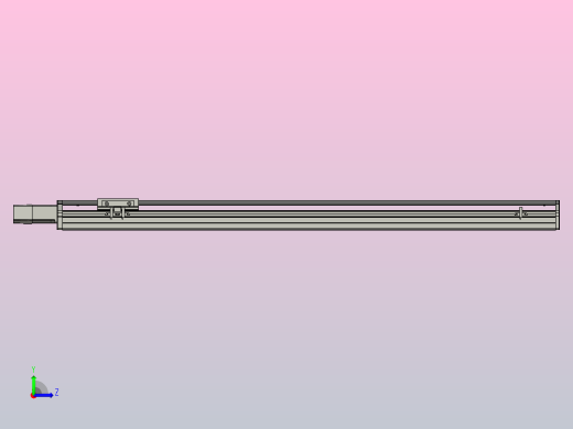 SYS12-BC-850-100W滚珠花健、支撑座、滚珠丝杠、交叉导轨、直线模组.STEP左视缩略图
