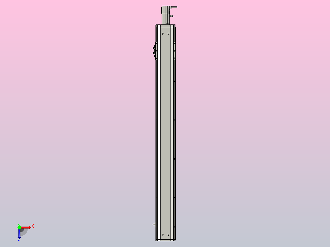 SYS12-BC-850-100W滚珠花健、支撑座、滚珠丝杠、交叉导轨、直线模组.STEP俯视图